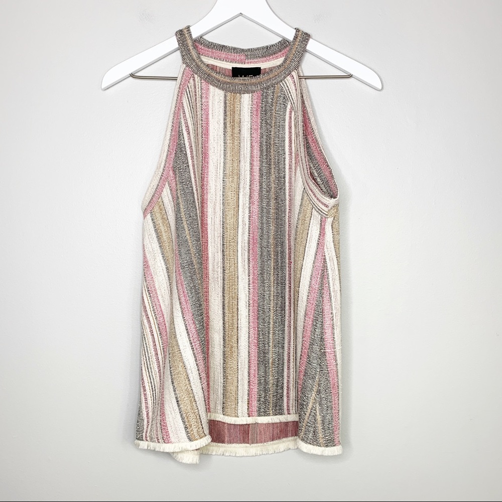 ANTHROPOLOGIE W5 Boho Pink/Yellow Striped Tank Top